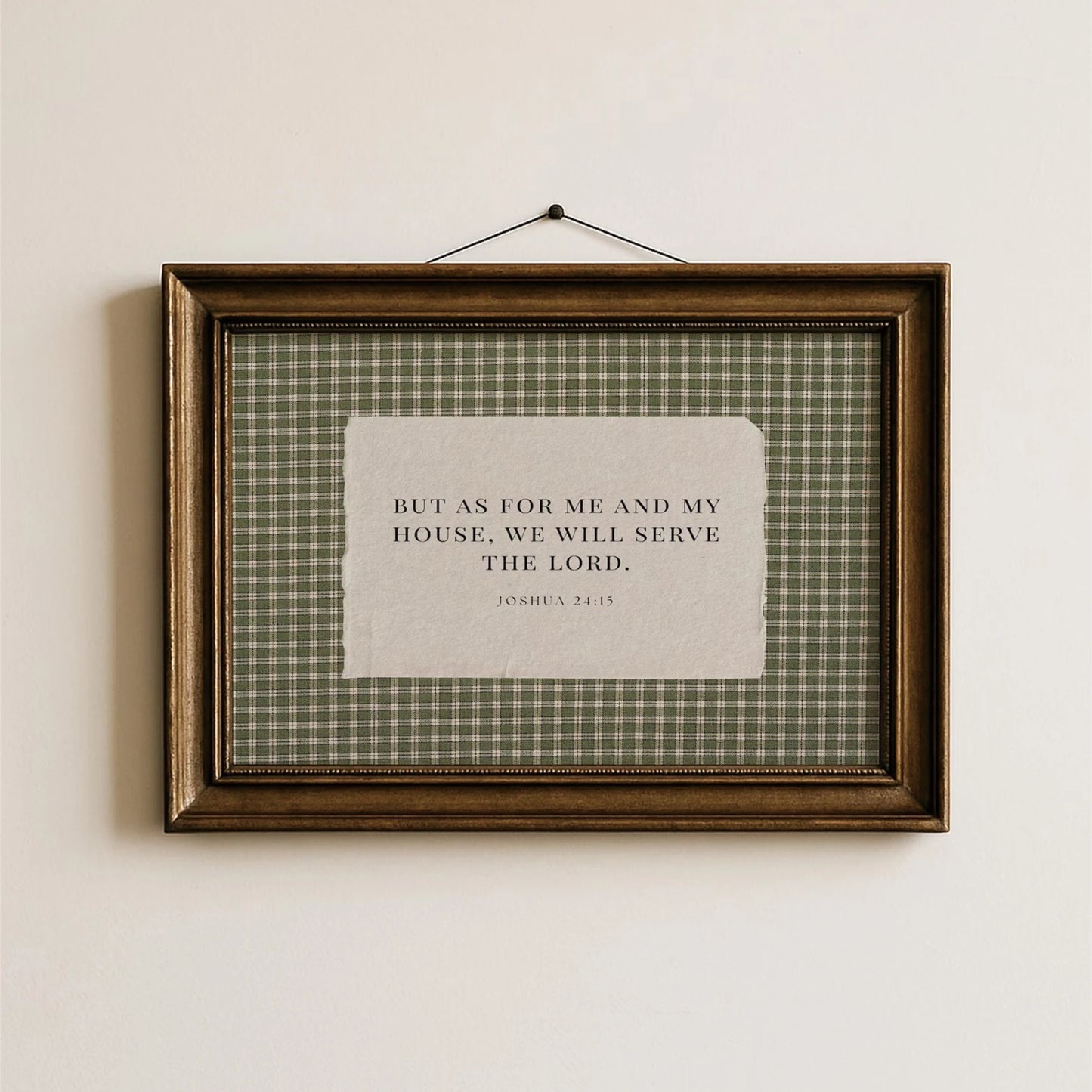 "As For Me And My House" Christian Canvas Wall Art Print