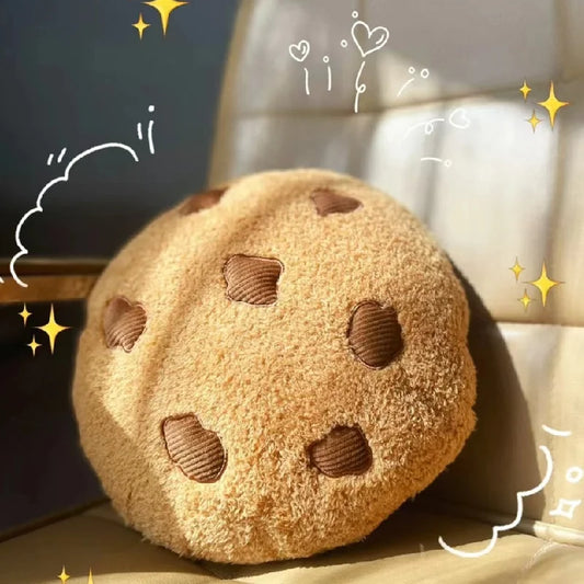 1pcs Soft Cookie Pillow Cartoon Cookies Plush Seat Cushion Food Children Children Girls Birthday Room Decoration New Year Gift Peaceful Pleasures Health and Wellness