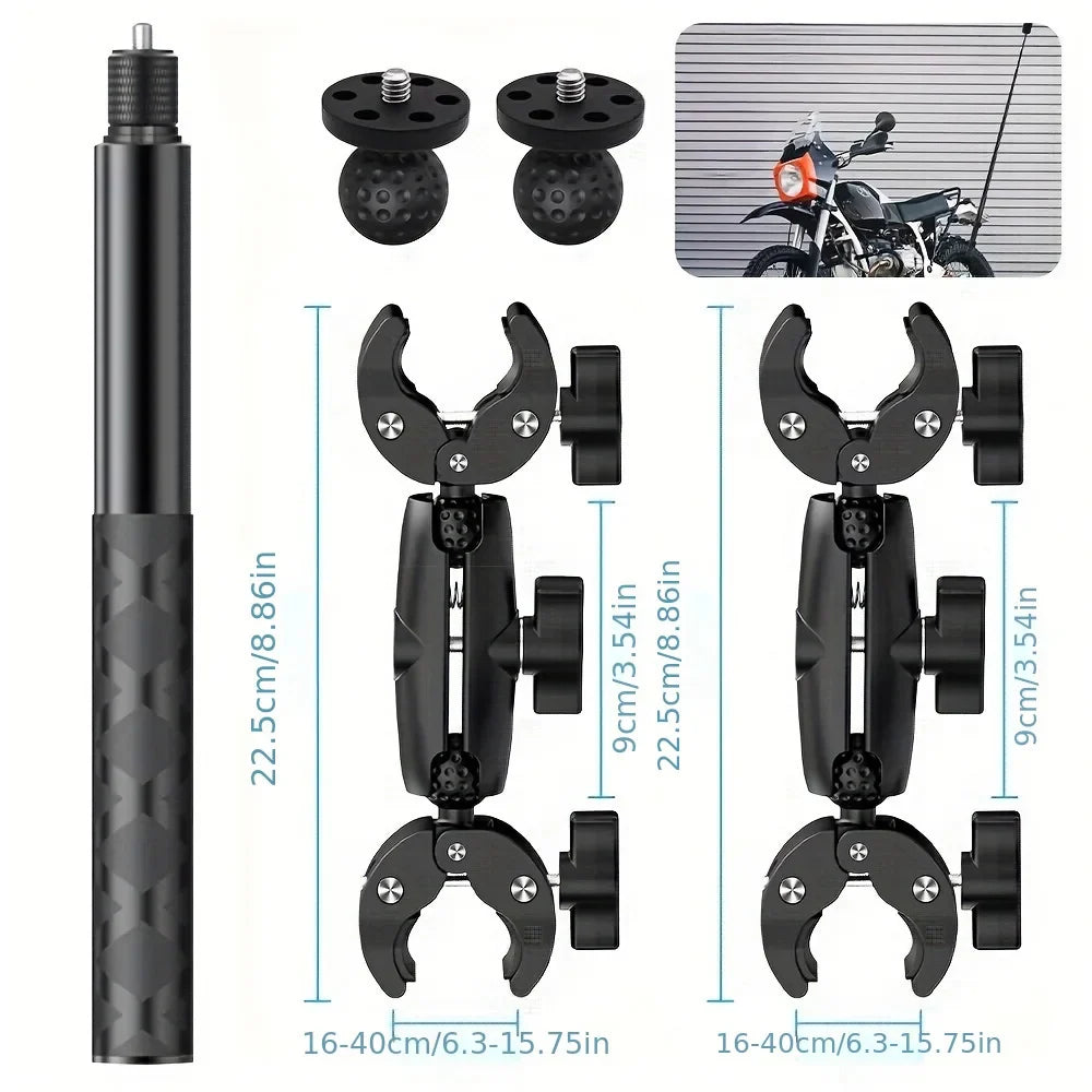 Insta360 X2 X3 X4 X5 Motorcycle Bike Mount Selfie Stick Kit