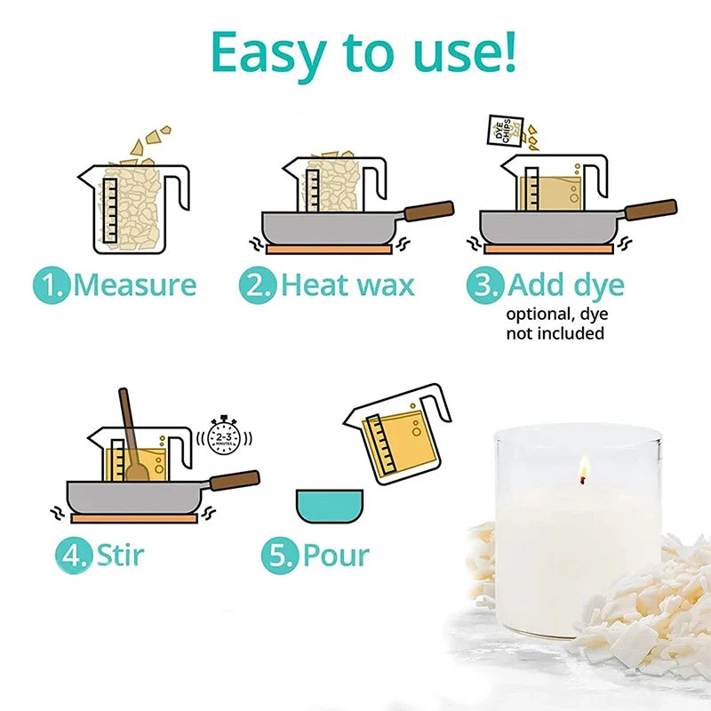 Natural Soy Wax for DIY Candle Making – 100% Additive-Free