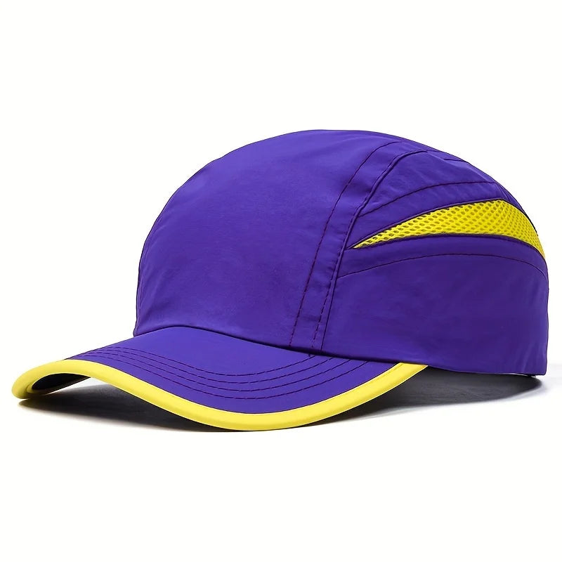 Quick-Dry Patchwork Baseball Cap | Breathable Mesh UV Sun Hat