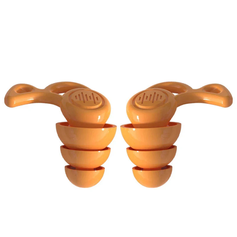 3-Layer Silicone Earplugs – Reusable Noise Blocking for Sleep