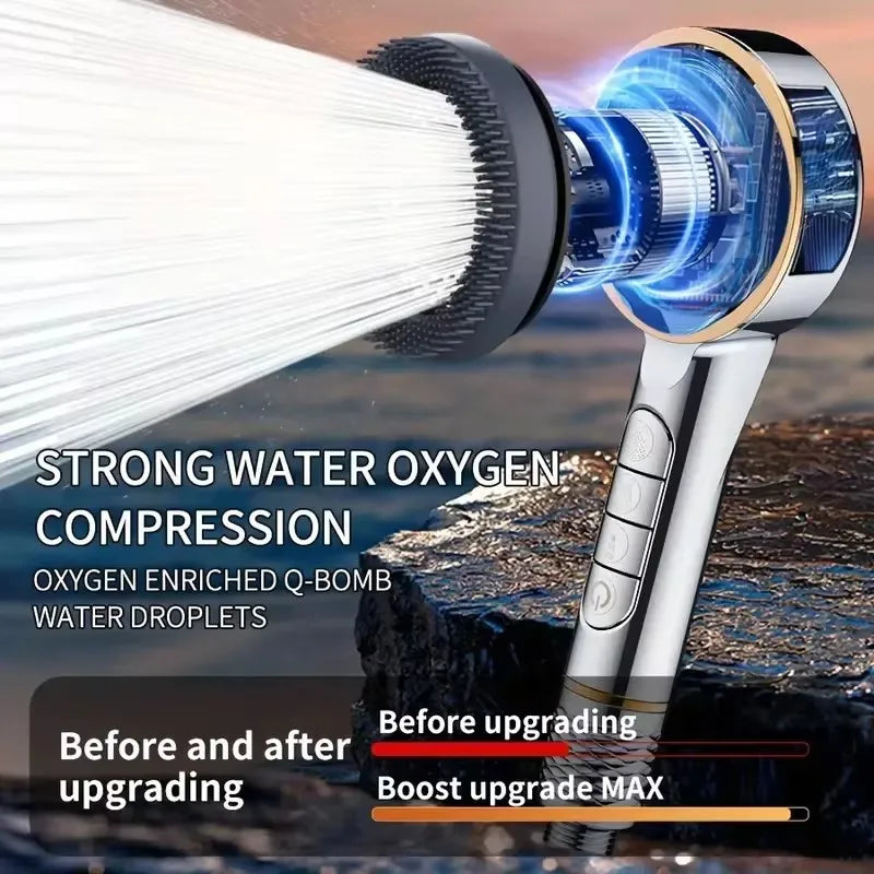 Filtered High-Pressure Handheld Shower Head | 4 Spray Modes