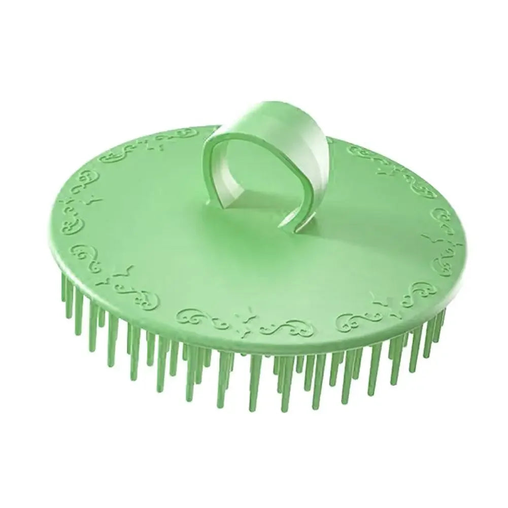 Hair Scalp Exfoliator Brush Dandruff Cleaning Brush Flexible Scalp Massager, Shower Shampoo Brush For Home Office, Travel & Pets Peaceful Pleasures Health and Wellness green