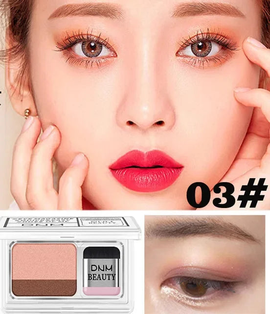 2-Color Gradient Eyeshadow Stick | Matte Shimmer Waterproof