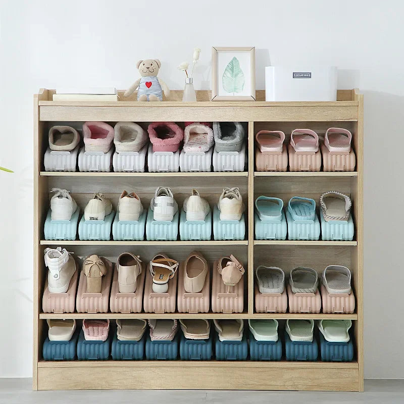 2026 New 10PCS Shoe Rack Storage Shoe Rack Double-layer Shoe Holder Two Level Adjustment Home Dormitory Storage Slippers Cabinet Peaceful Pleasures Health and Wellness