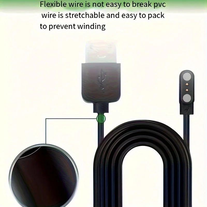YAMAY Smartwatch USB Magnetic Charger – ID205 & SW Series Peaceful Pleasures Health and Wellness