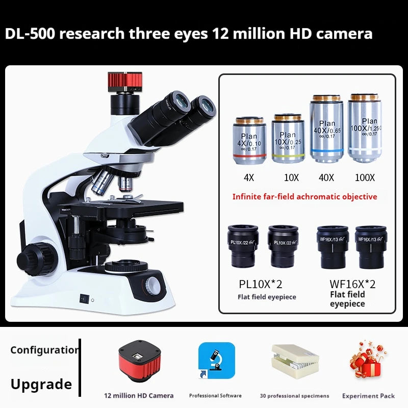 Research Grade Biological Microscope Plan/infinity Optical System Experimental University Specific Medical Photography Peaceful Pleasures Health and Wellness 3
