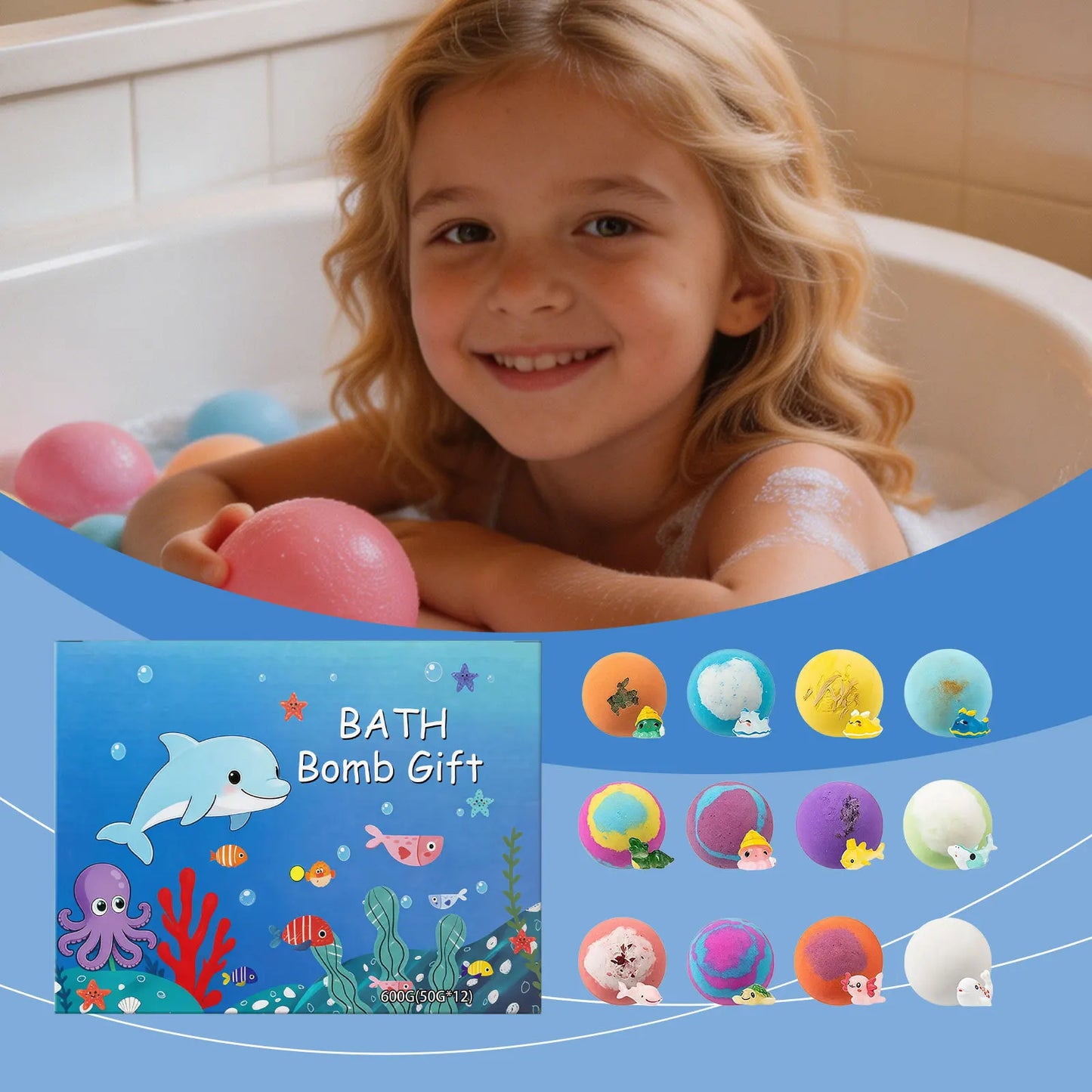 Doll Bath Bomb Gift Set | Soothing Bath Salts & Skin Moisture
