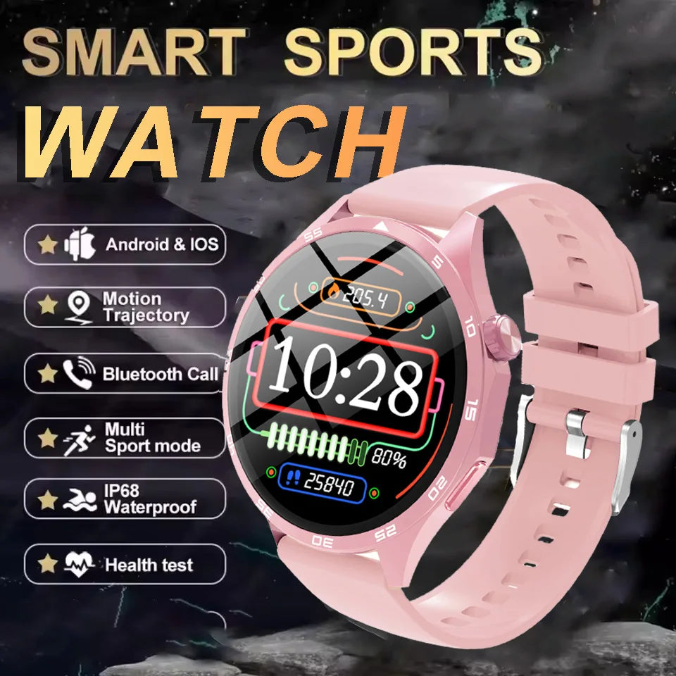 2025 New Smart Watch Men Women Multi-Sport Mode HD Amoled 1.50 Inch SmartWatch Bluetooth Calling Call Life-Waterproof Watch Peaceful Pleasures Health and Wellness Pink
