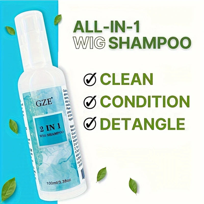 GZE 2-in-1 Synthetic Wig Shampoo | Deep Clean & Moisturize Wig Shampoo Peaceful Pleasures Health and Wellness