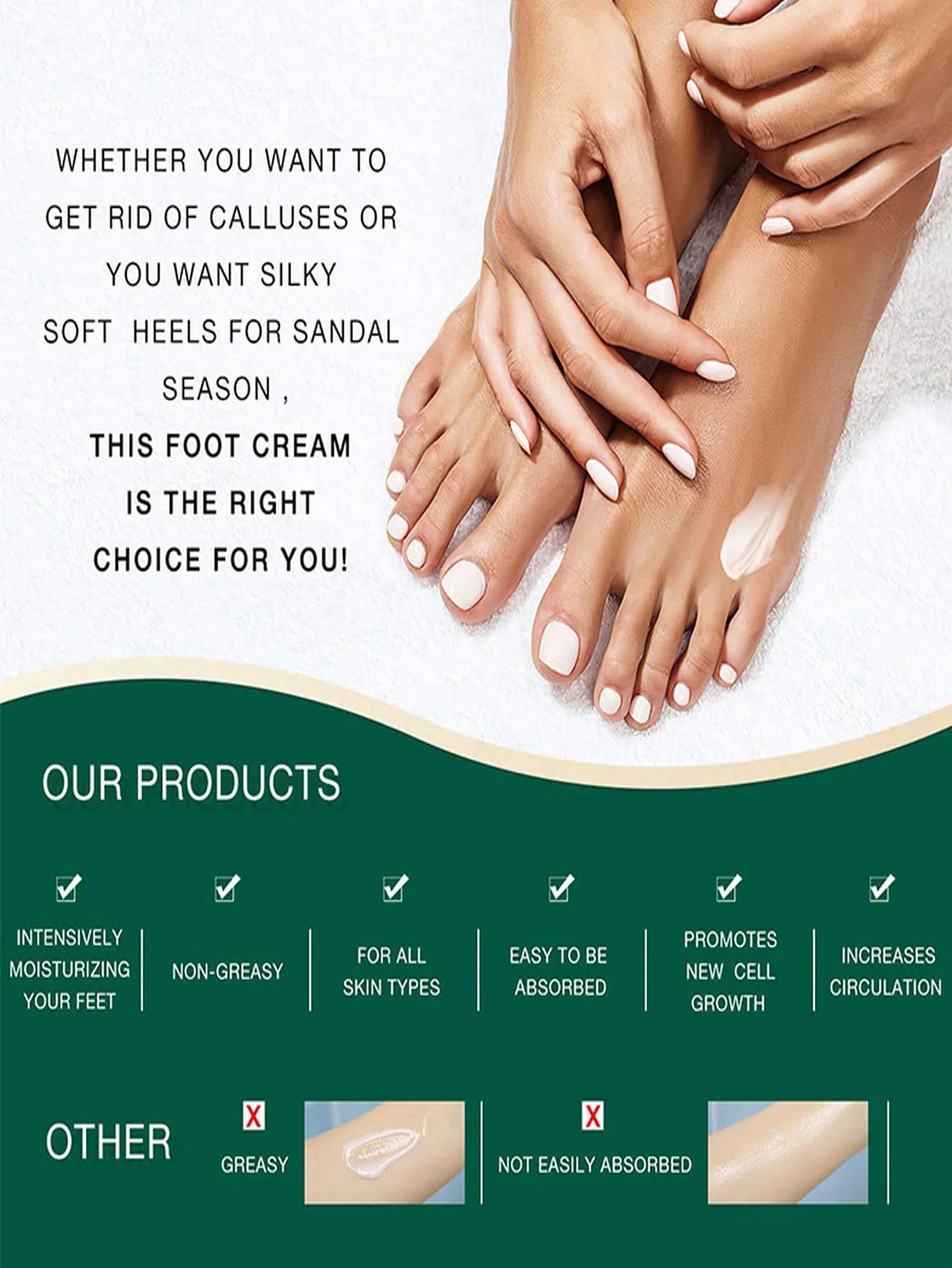 Urea Cream 42%, Foot Cream For Dry Cracked Heels, Urea Cream 42 Percent For Feet, Moisturizing & Exfoliating Foot Cream With 2% Peaceful Pleasures Health and Wellness