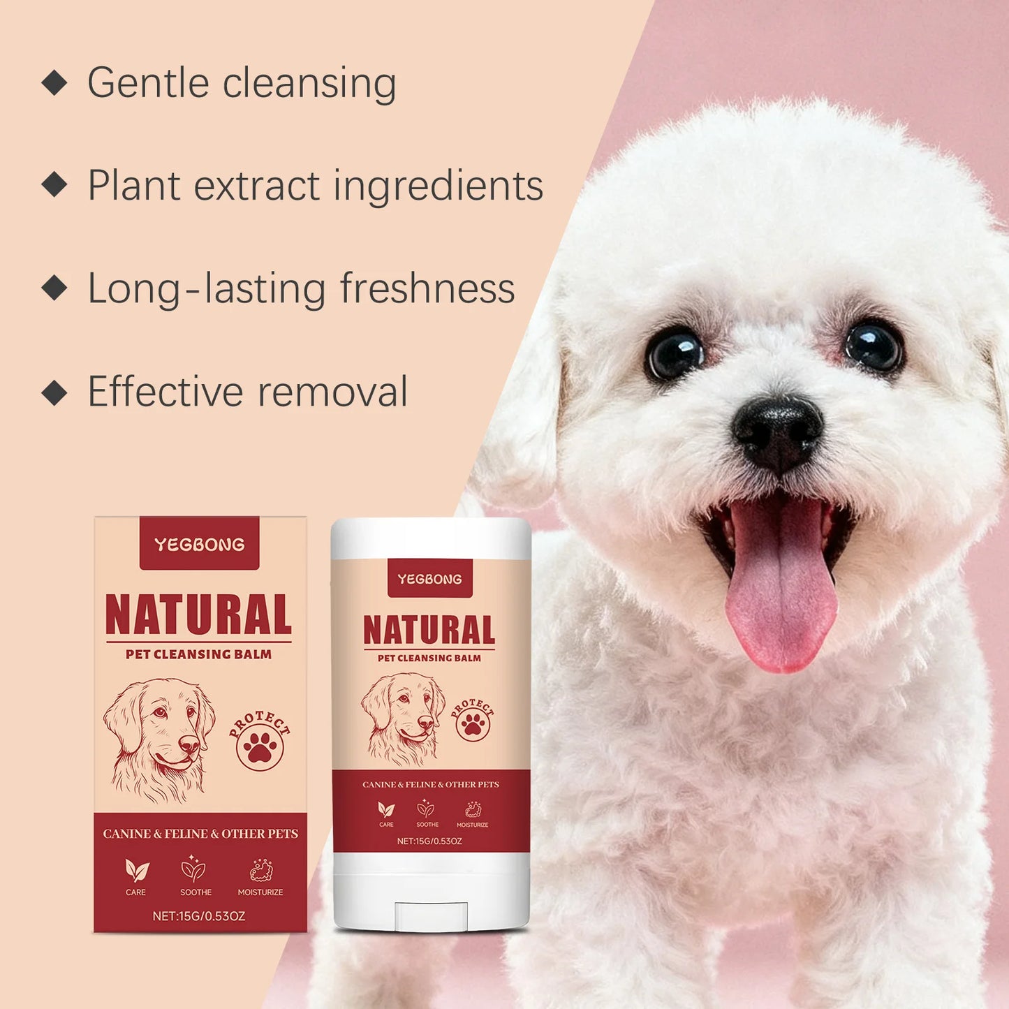 YEGBONG Pet Tear Stain Remover Cream Stick – Gentle 15g