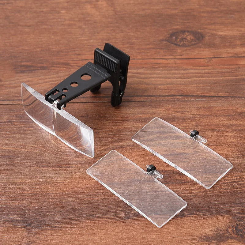 Glasses Type Magnifying Glass, Trojan Horse Type Clip Type Surgical Magnifying Glass with Three Sets of Lenses Peaceful Pleasures Health and Wellness