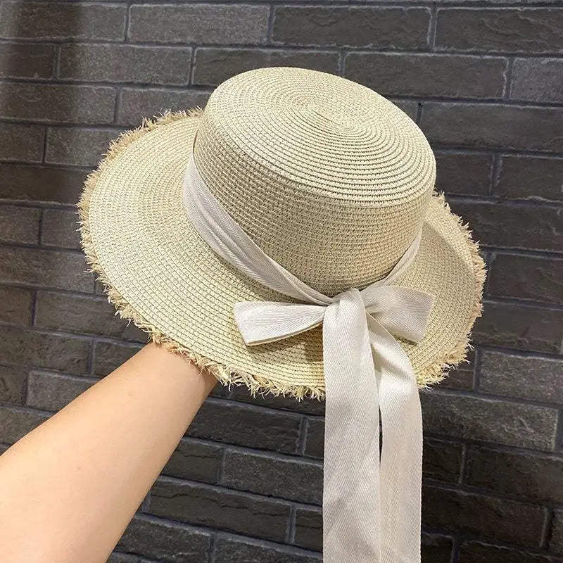 Women's Foldable Straw Sun Hat – Large Brim UV Protection