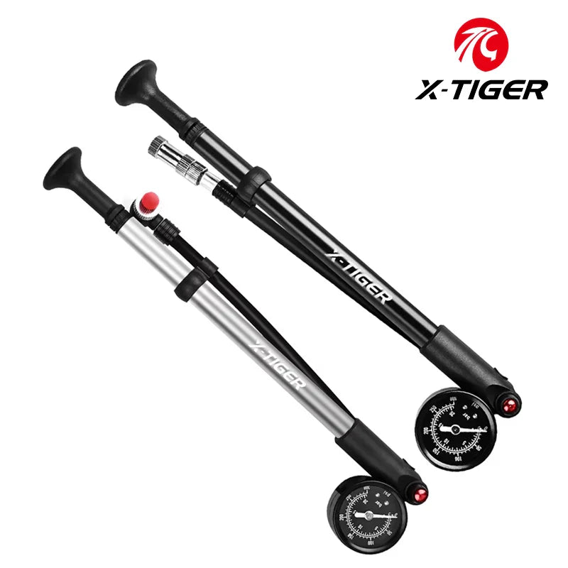 X-TIGER 300PSI MTB Shock Pump with Gauge | Fork & Suspension