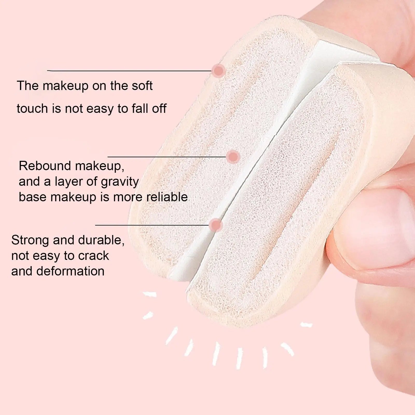 1Pcs Triangle Powder Puff For Loose Powder Liquid Cosmetic Soft Plush Powder Puff Makeup Foundation Puff Makeup Tool Peaceful Pleasures Health and Wellness