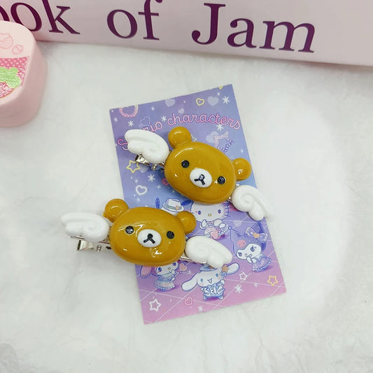Kawaii Winged Bear Hair Clip – Angel Hairpin for Girls Kawaii Hair Clip Peaceful Pleasures Health and Wellness