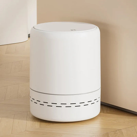 Premium Air-Press Trash Can with Pop-Up Lid - Cylindrical Design, Large Size for Kitchen & Bathroom, Home Décor Must-Have Peaceful Pleasures Health and Wellness