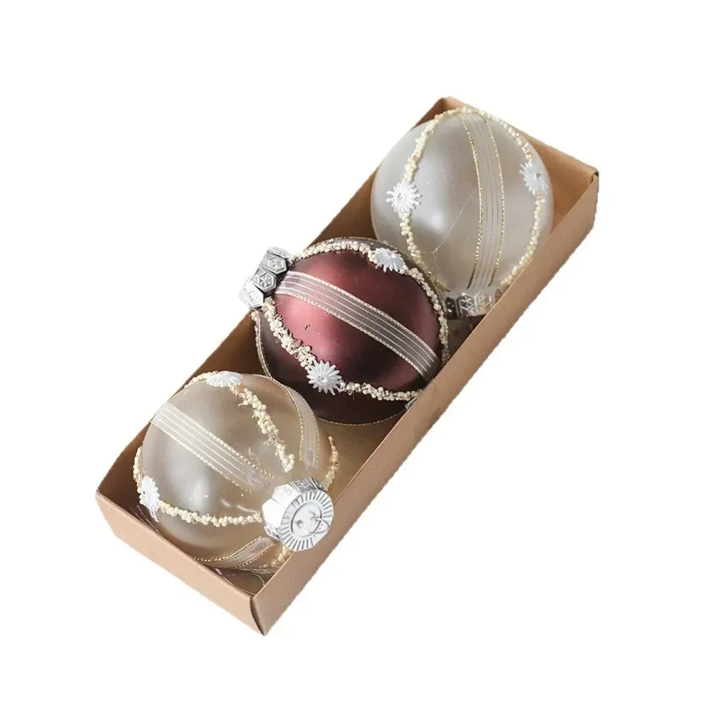 Shatterproof Christmas Ball Ornaments 8cm – Set of 3 Boxes