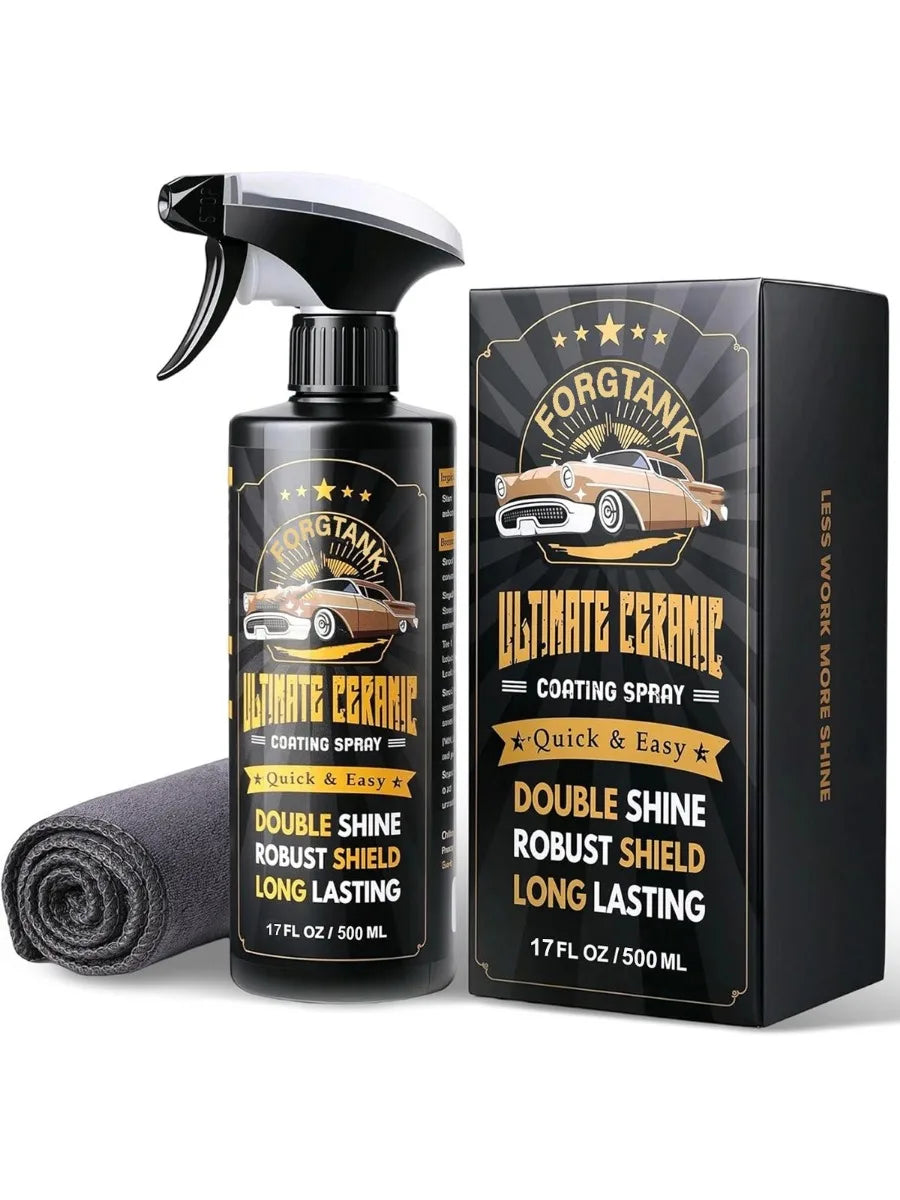 Ceramic Coating for Car Polish Unmatched Shine Car Wax Coating Spray Quick Detailer Spray Wax Lasts 50+ Washes Car Paint Sealant Peaceful Pleasures Health and Wellness 500ml set