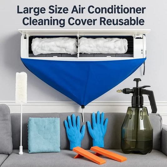 100cm PVC Air Conditioner Cleaning Cover Bag with Drain Pipe AC Cleaning Cover Oasis Select
