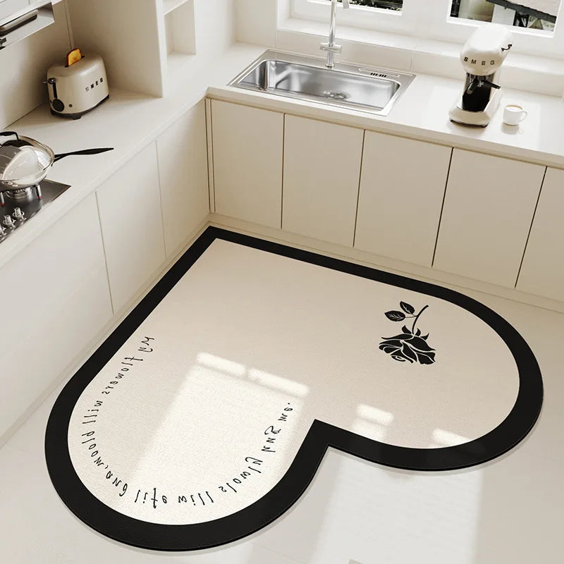 Diatom Mud Bath & Kitchen Floor Mat – Anti-Slip, Super Absorbent