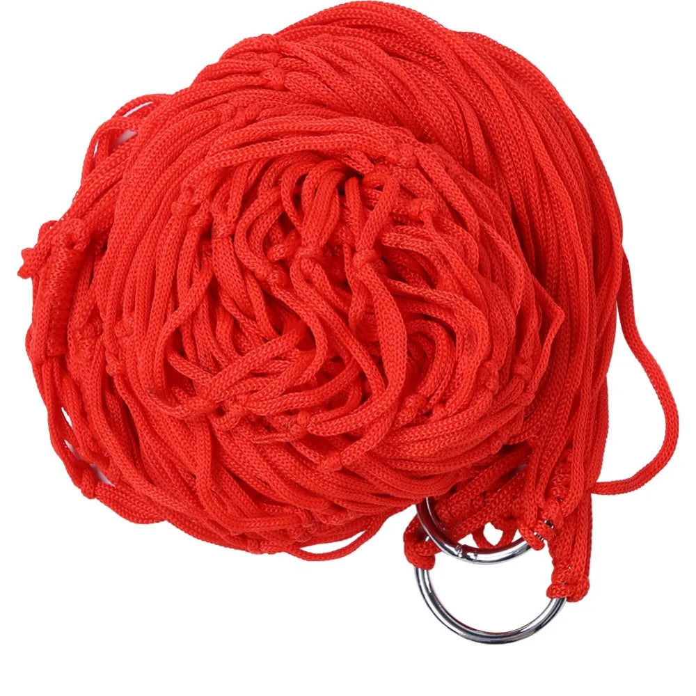 Nylon Mesh Double Hammock – Colorful Outdoor Camping Hammock