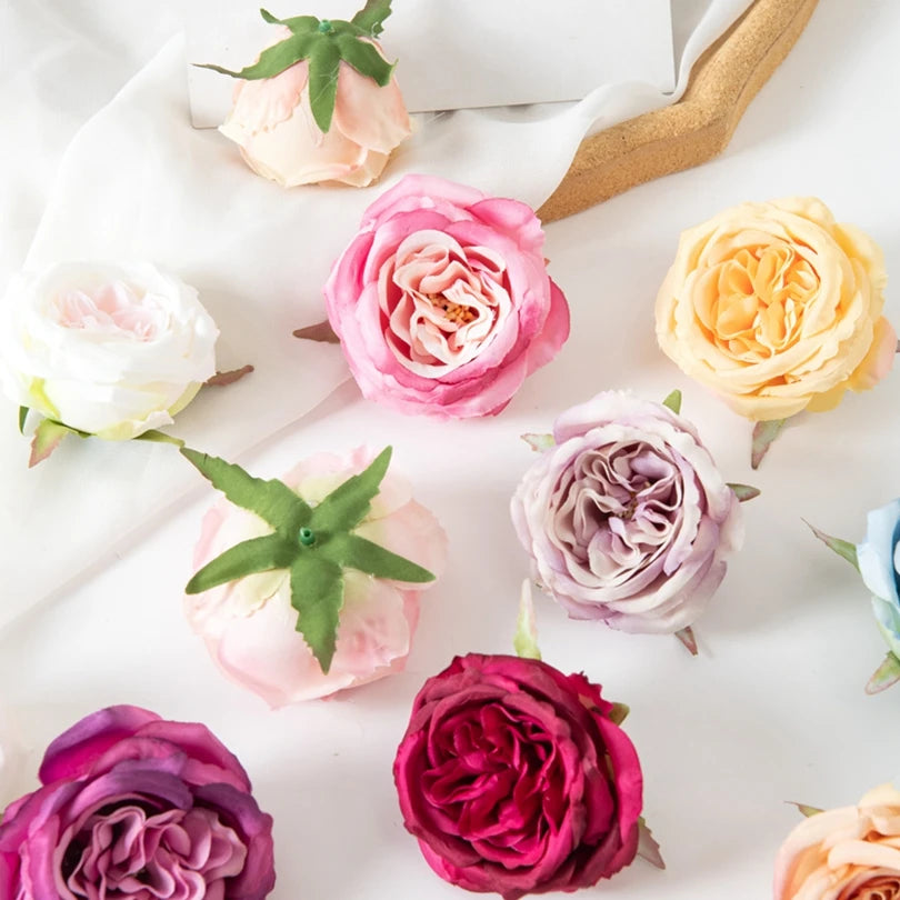 Artificial Silk Peony Flower Heads 5/15Pcs – Wedding & Home Decor