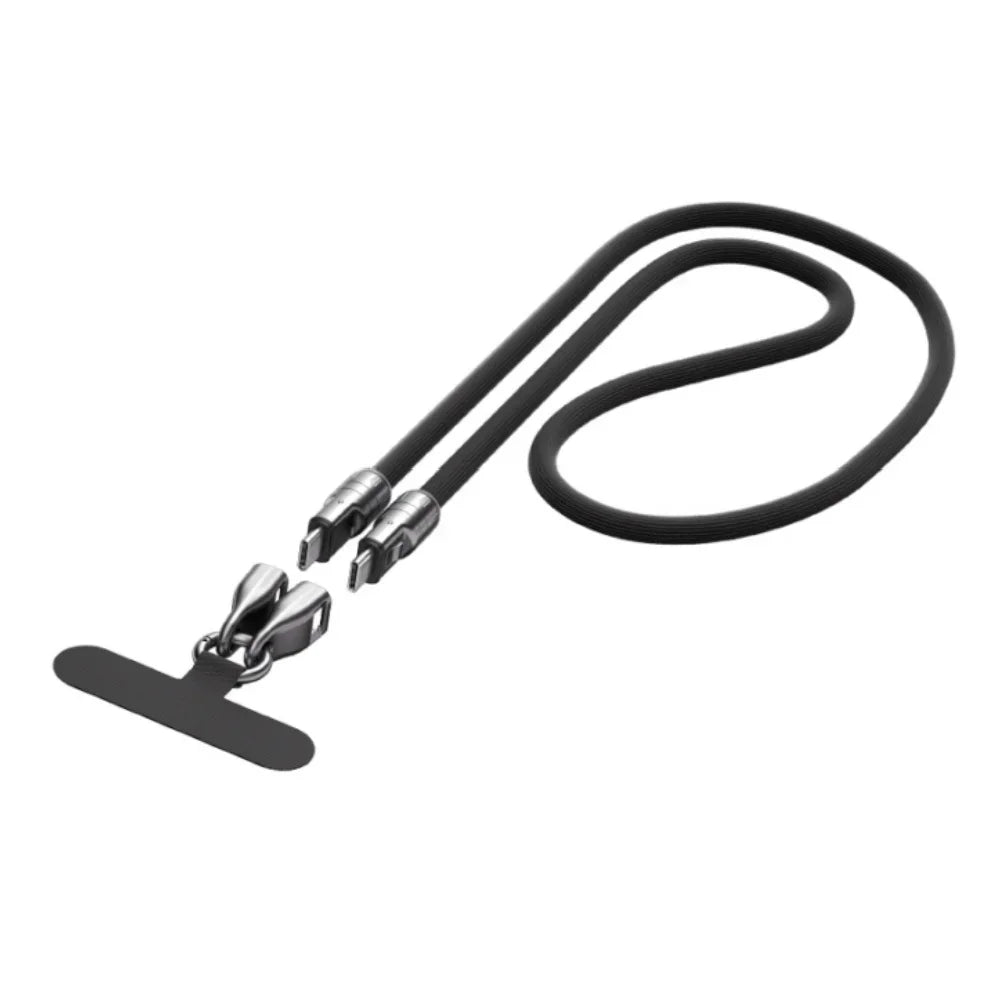 240W USB-C to USB-C Braided Fast Charging Cable PD3.1 & Lanyard