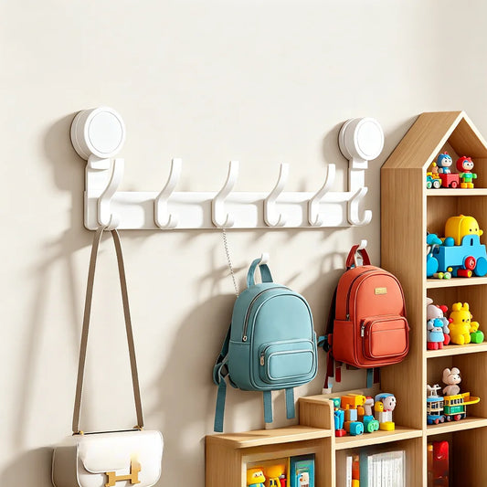 No-Drill Suction Cup Wall Hooks | 8-Hook Heavy Duty Organizer Suction Cup Wall Hooks Peaceful Pleasures Health and Wellness