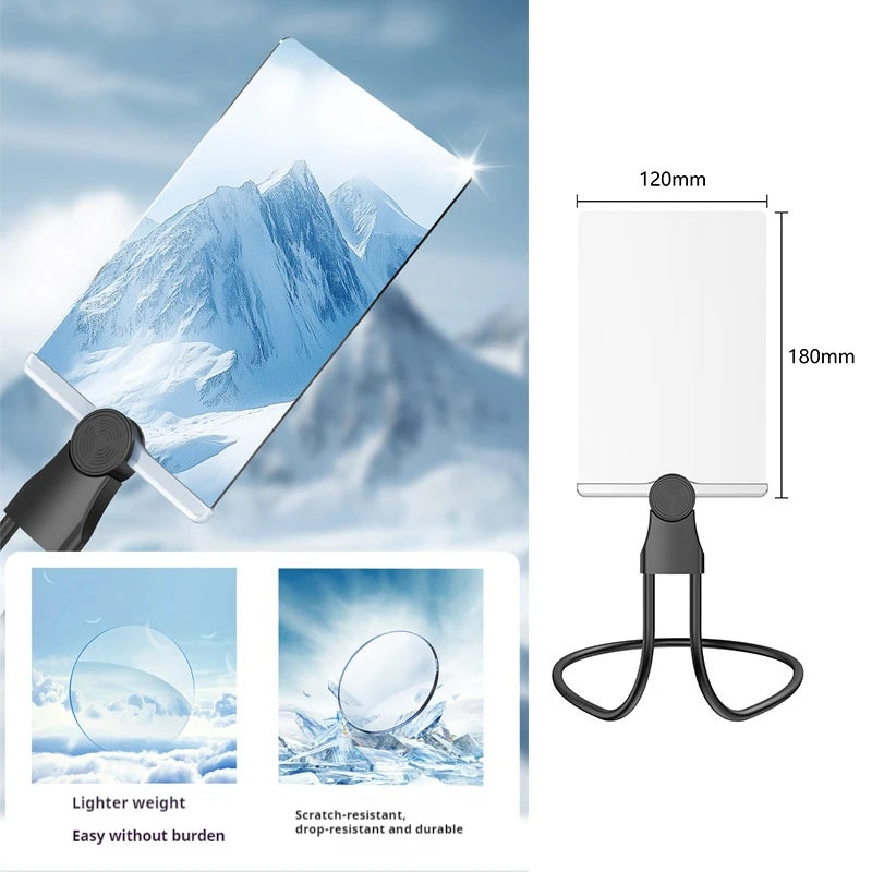 Hanging Neck Magnifying Glass Square 180X120 High-Quality Acrylic Whole Page Reading and Reading Peaceful Pleasures Health and Wellness black