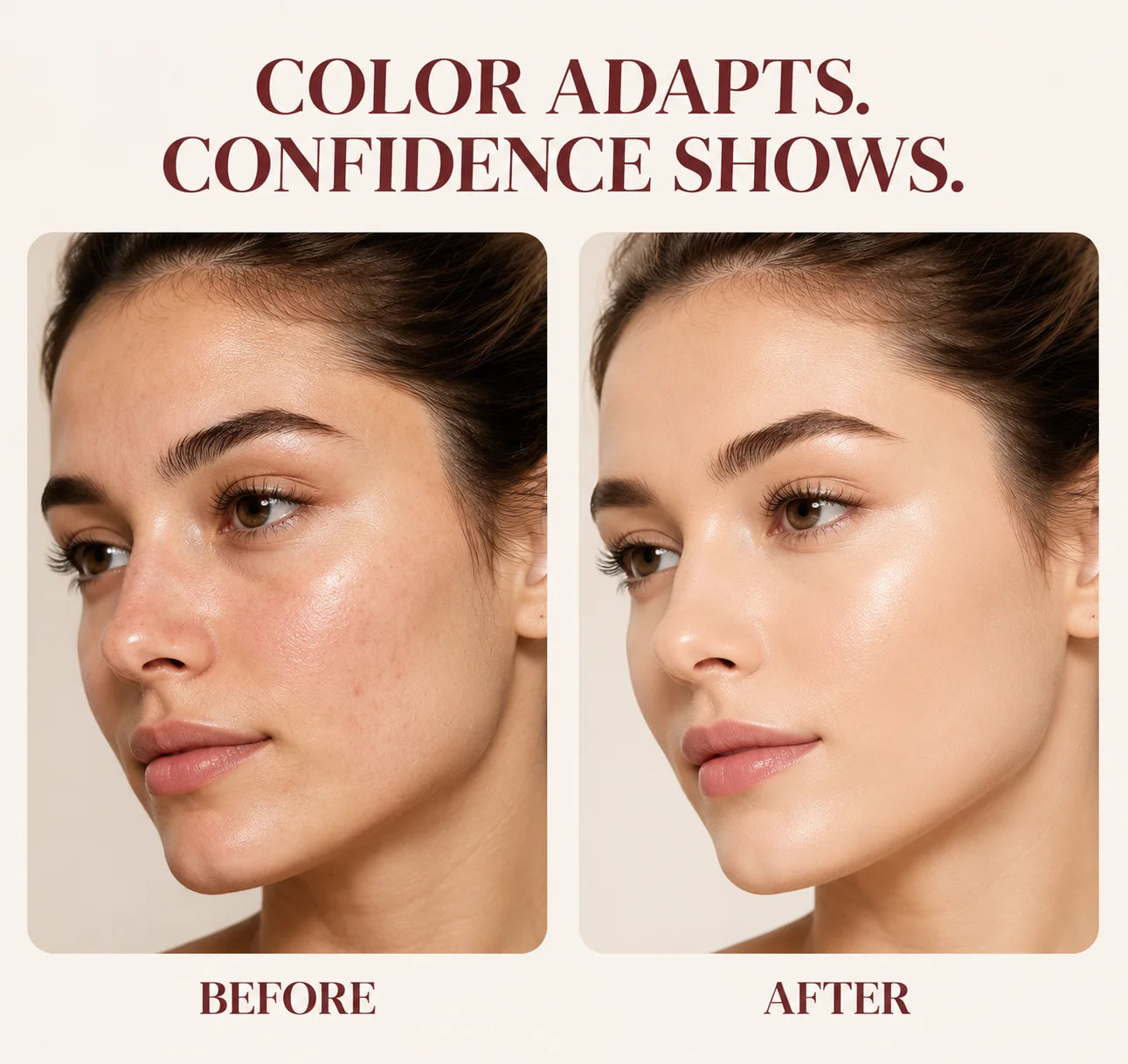 Color Changing Foundation, Brightens Skin Tone Cream for Women, with SPF 50, Deep Hydration, Medium to Full Coverage Cream, 30ML Peaceful Pleasures Health and Wellness