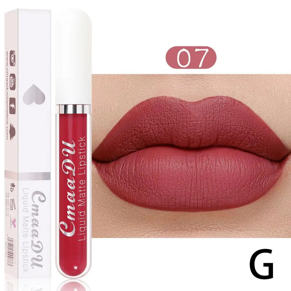18-Color Waterproof Matte Liquid Lipstick – Long-Lasting Lip Gloss