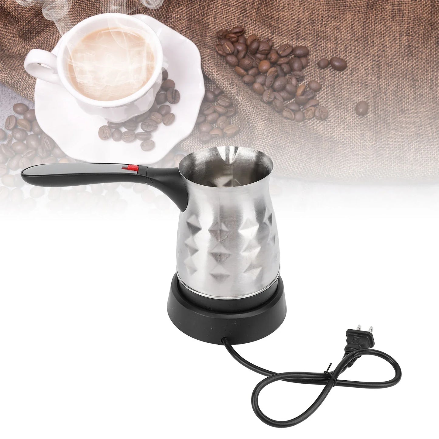 Turkish Electric Coffee Pot | 500ml Stainless Steel 600W