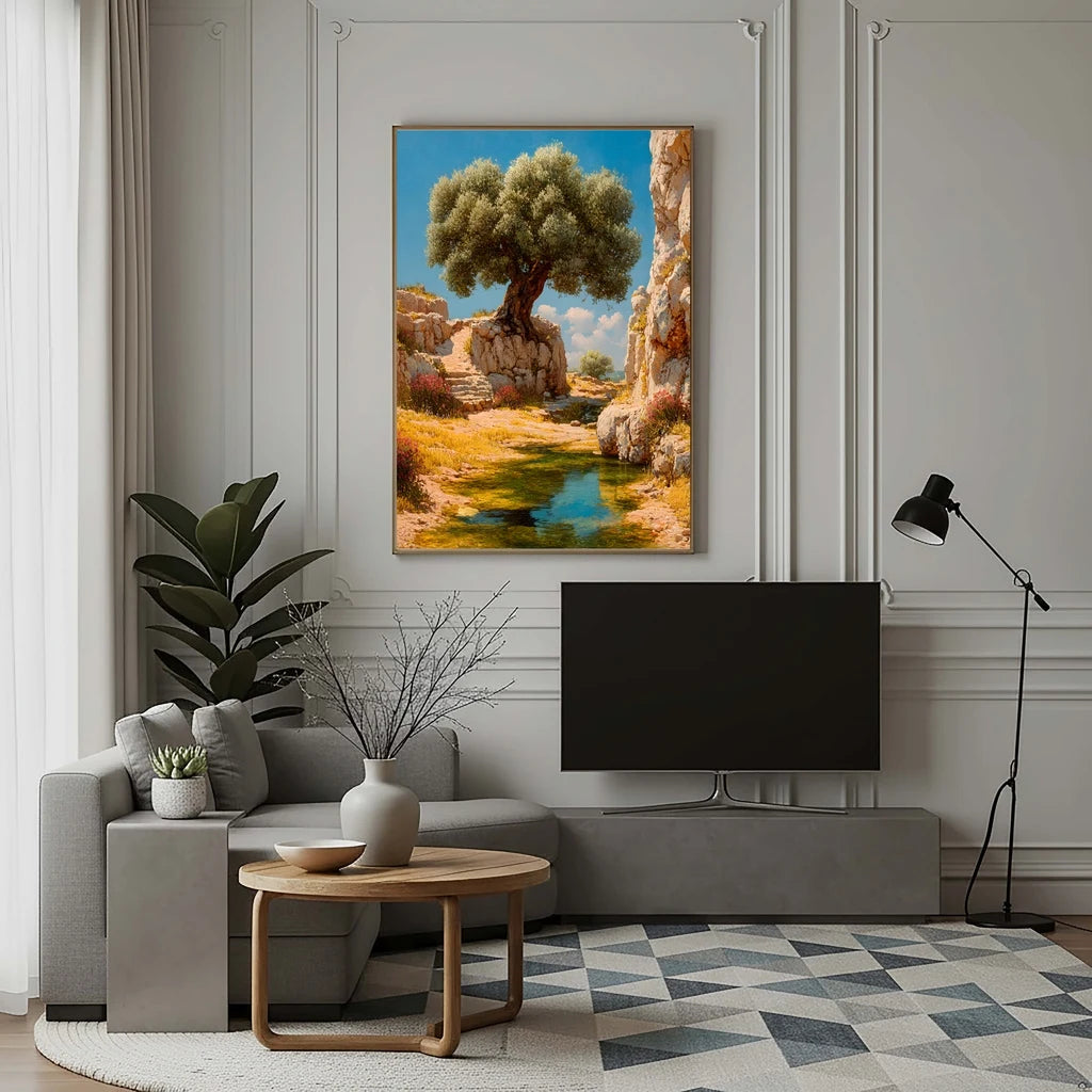 Desert Landscape Canvas Wall Art | Modern Poster Print Canvas Wall Art Peaceful Pleasures Health and Wellness