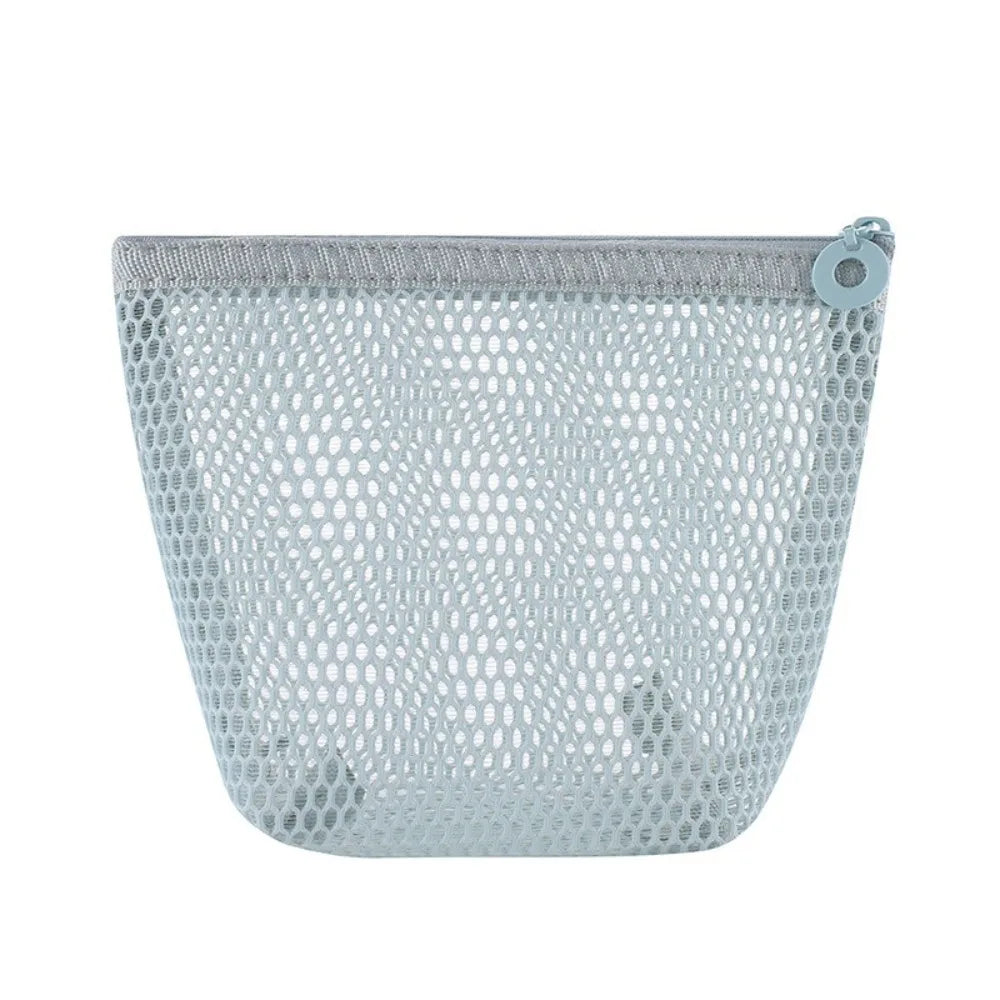Transparent Mesh Cosmetic Bag – Mini Travel Makeup Pouch