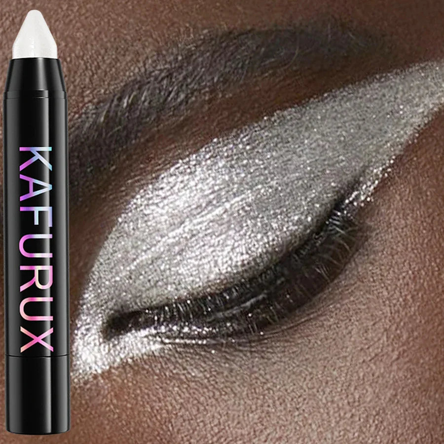 KAFURUX 25-Color Glitter Eyeshadow Pencil – Waterproof & Matte