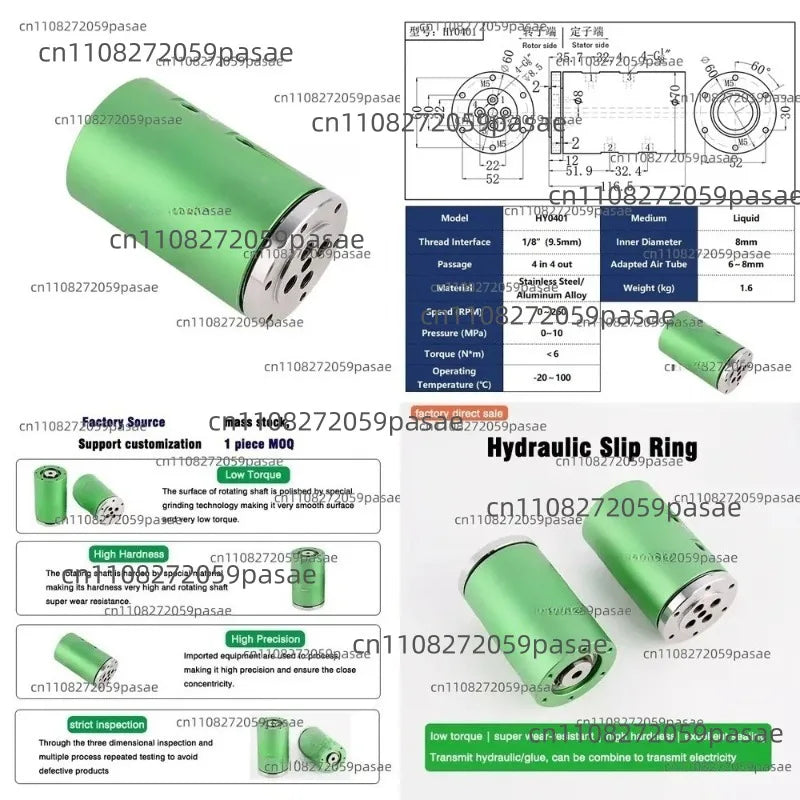 4-Channel Liquid Swivel Joint G1/8 Stainless Steel Rotary Union