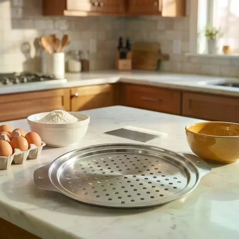 Stainless Steel Spaetzle Maker Lid & Spaghetti Strainer