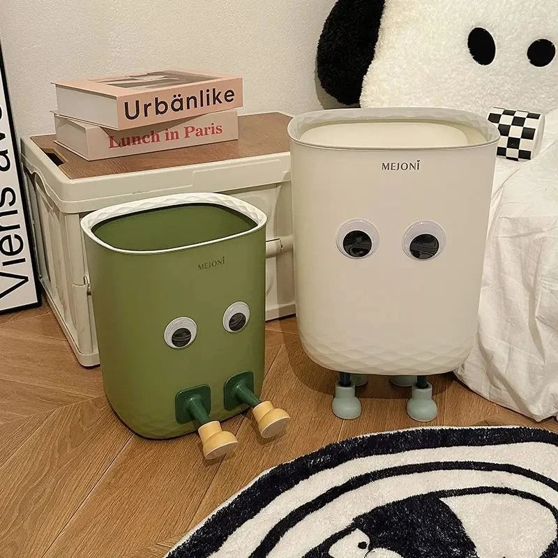 Practical Kitchen Trash Can Household Student Dormitory Large Capacity Creative Simple Cute Living Room Lidless Paper Basket New Peaceful Pleasures Health and Wellness
