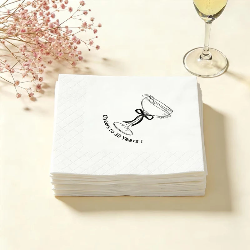 Cheers to 30 Years Paper Napkins | 30th Birthday Party Decor