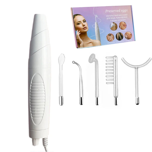 Hot Selling 30W High Frequency Facial Treatment Machine Unleashing the Power of 7-Tube Enhanced Derma Wand Electrotherapy Peaceful Pleasures Health and Wellness