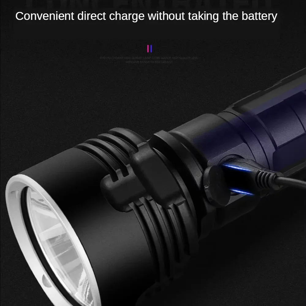 POCKETMAN P70 LED Tactical Flashlight | USB Rechargeable, Waterproof