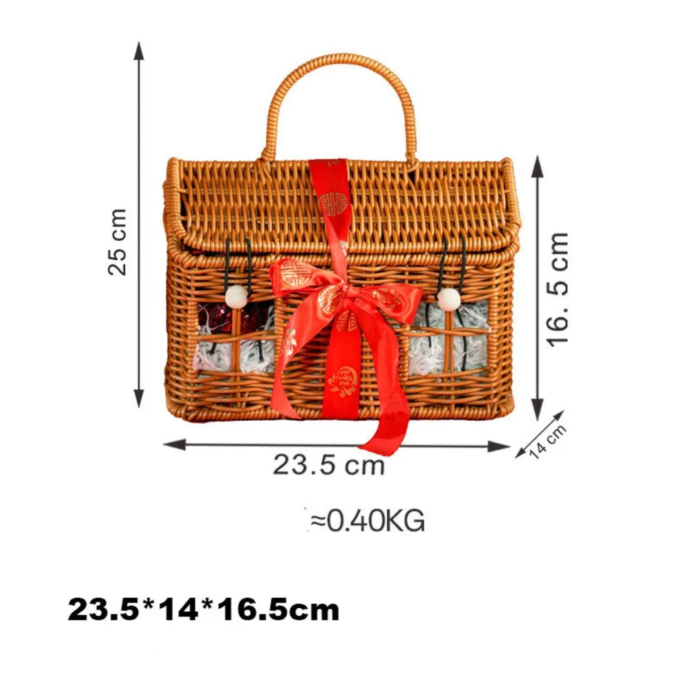 Imitation Rattan Woven Storage Basket | Fruit & Snack Tray