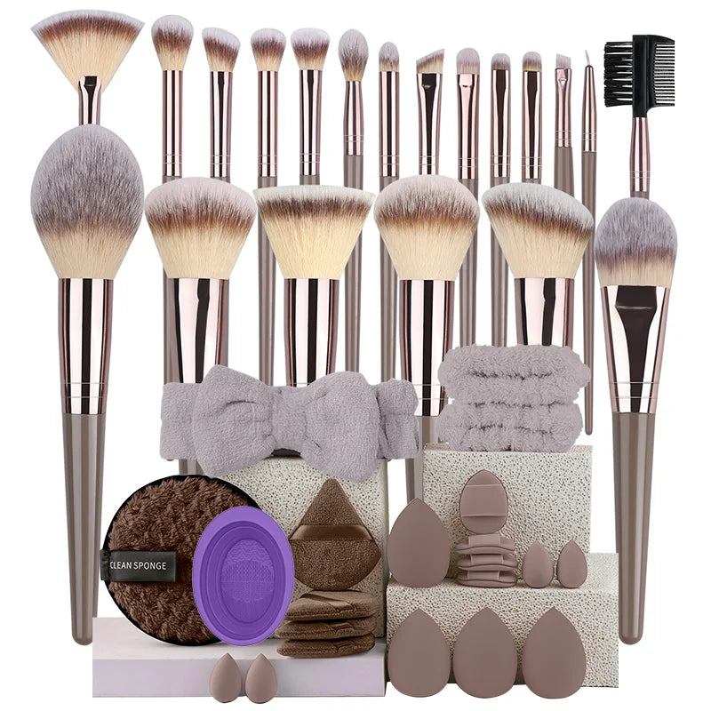 RUNTOIN 20-Piece Professional Makeup Brush Set | Soft & Fluffy