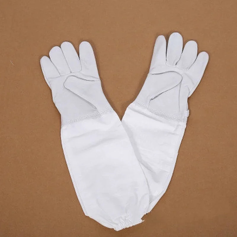 Beekeeper Protective Gloves Anti Bee Breathable Goatskin Yellow