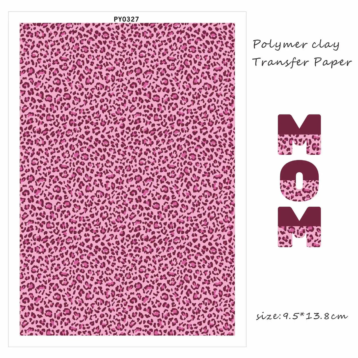 Leopard Print Water Transfer Paper for Polymer Clay Jewelry Making