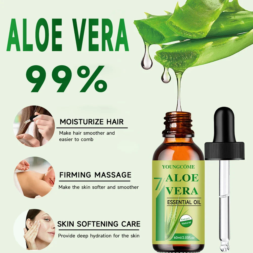 Organic Aloe Vera Oil – Hydrating Skin & Hair Nourishing Oil