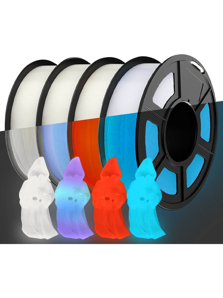 Glow Rainbow PLA Filament 1.75mm – Luminous Glow in the Dark